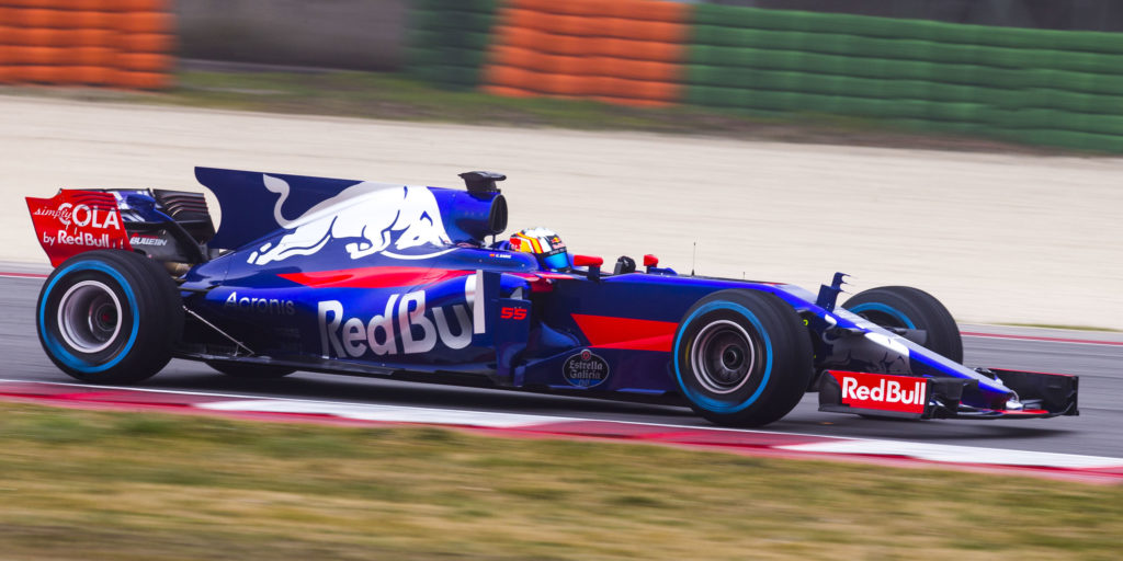 Carlos Sainz of Spain and Scuderia Toro Rosso drives the STR12 in Misano, Italy on February 22, 2017